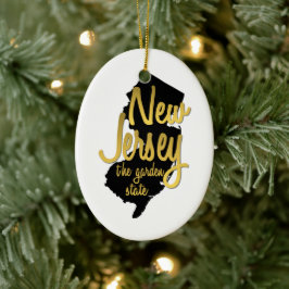 Ornamento De Cerâmica New Jersey The Garden State