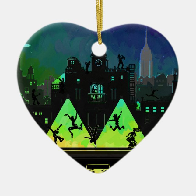 Ornamento De Cerâmica New York Boogie Nights (Frente)