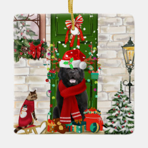 Ornamento De Cerâmica Newland Dog Christmas