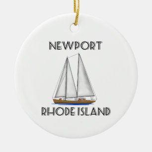Ornamento De Cerâmica Newport Rhode - navigação da ilha
