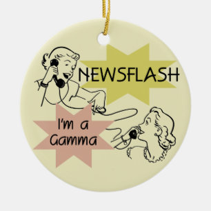 Ornamento De Cerâmica Newsflash eu sou camiseta e presentes de uma gama