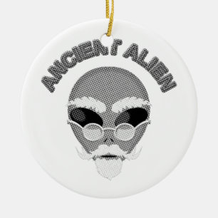 Ornamento De Cerâmica Newsprint de Alienígena Antiga