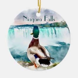 Ornamento De Cerâmica Niagara Falls Mallard Duck Souvenir