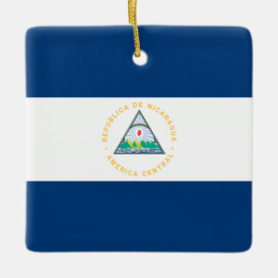 Ornamento De Cerâmica Nicaragua (Nicaraguan) Flag 
