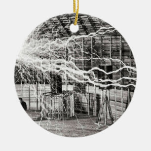 Ornamento De Cerâmica Nikola Tesla Electricity