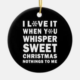Ornamento De Cerâmica Ninharia Doce Nada De Natal Preto