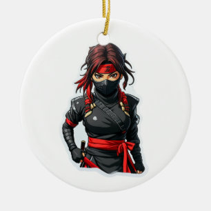 Ornamento De Cerâmica Ninja Girl