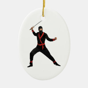 ORNAMENTO DE CERÂMICA NINJA MODERNO DO DIA