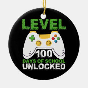 Ornamento De Cerâmica Nível 100 Dias De Escola Desbloqueado Gamer Vídeo 