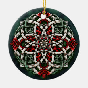 Ornamento De Cerâmica Nó Celular Vermelho Vermelho de Natal