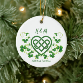 Ornamento De Cerâmica Nó de Amor Celta Irlandês Personalizado