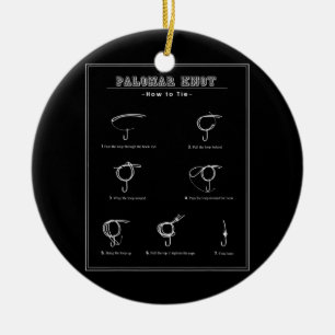 Ornamento De Cerâmica Nó de palomar amarrado para pescar Truta Salmão ou