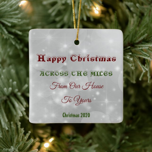 Ornamento De Cerâmica No Natal Miles, Da Nossa Casa Para A Sua (Árvore)