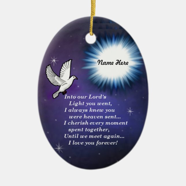 Ornamento De Cerâmica No pássaro claro (Frente)