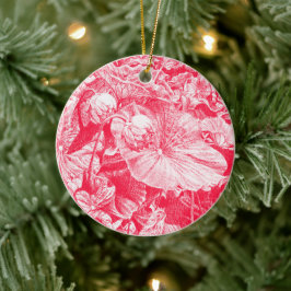 Ornamento De Cerâmica Nodding Lotus (Vermelho) -