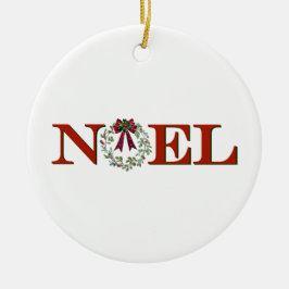 Ornamento De Cerâmica Noel com coroa