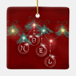 Ornamento De Cerâmica Noel Vintage Ornaments from Pine Boughs Lights