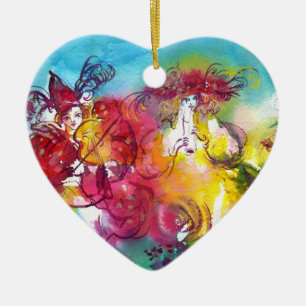 Ornamento De Cerâmica NOITE do CARNAVAL/mascarada Venetian, música de