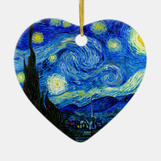 Ornamento De Cerâmica Noite estrelado por Van Gogh