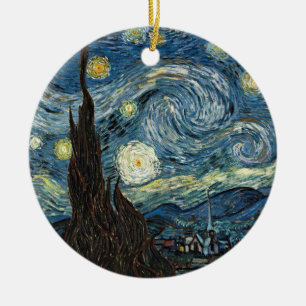 Ornamento De Cerâmica Noite estrelado por Vincent van Gogh