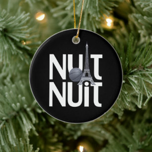 Ornamento De Cerâmica Noite Noite Noite de Basquete Palavra Francesa Tor