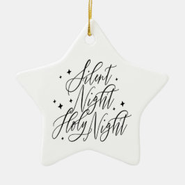 Ornamento De Cerâmica Noite Silenciosa Sagrada Noite Estrela de Natal