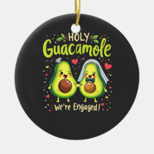 Ornamento De Cerâmica Noiva de Casais Engajados Santo Guacamole