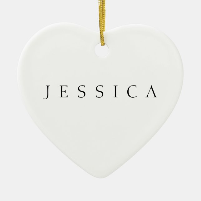 Ornamento De Cerâmica Nome Clássico (ou palavra) (Frente)