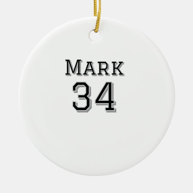 Ornamento De Cerâmica nome da equipe adicionar nome do jogador data espo (Frente)