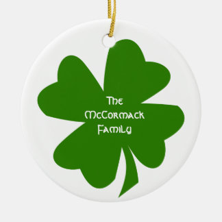 Ornamento De Cerâmica Nome da família personalizada do patrimônio irland