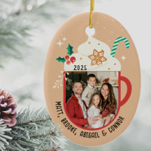 Nome da Família Personalizado Foto Cacau Quente Na