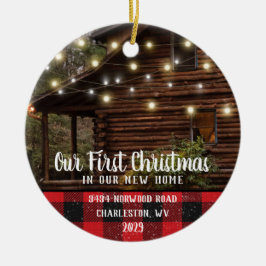 Ornamento De Cerâmica Nome Da Nova Família De Fotos Da Casa Personalizad