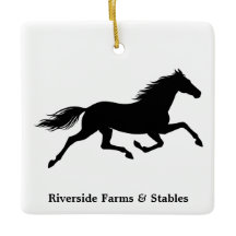 Nome de estábulo de cavalos equestres Branco