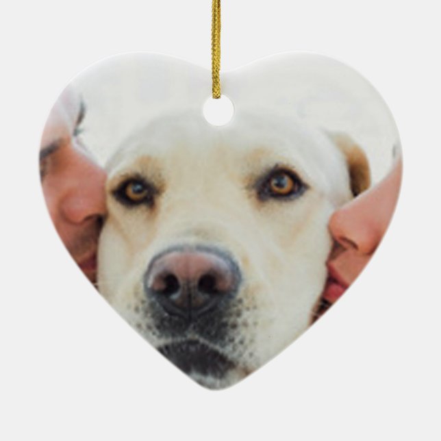 Ornamento De Cerâmica Nome do casal de coração vermelho personalizado (Verso)