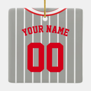 Ornamento De Cerâmica Nome e Número Baseball Softball Jersey Modelo