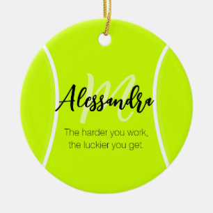 Ornamento De Cerâmica nome e texto personalizados de tênis