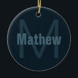 Ornamento De Cerâmica Nome moderno editável<br><div class="desc">Nome totalmente editável,  personalize como quiser!</div>