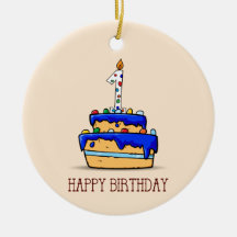 Nome Personalizado, 1º Aniversário, Bolo Azul Doce