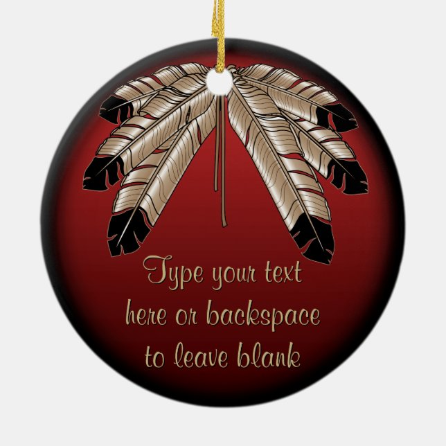 Ornamento De Cerâmica Nome Personalizado das Primeiras Nações do Metis (Traseira)