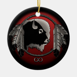 Ornamento De Cerâmica Nome Personalizado das Primeiras Nações do Metis