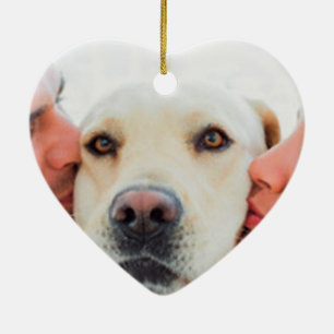 Ornamento De Cerâmica Nome Personalizado de Fotografia do casal Personal