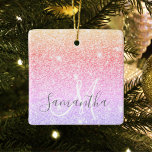Ornamento De Cerâmica Nome Personalizado de Miniaturas Coloridas Moderna<br><div class="desc">Nome Personalizado de Miniaturas Coloridas Modernas</div>