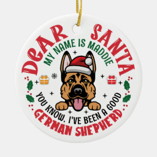 Ornamento De Cerâmica Nome Personalizado de Natal para Papais noeis germ