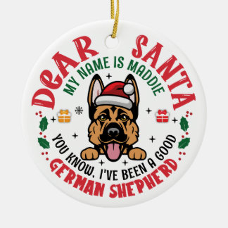 Ornamento De Cerâmica Nome Personalizado de Natal para Papais noeis germ