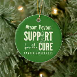 Ornamento De Cerâmica Nome personalizado de reconhecimento de cancer Fer