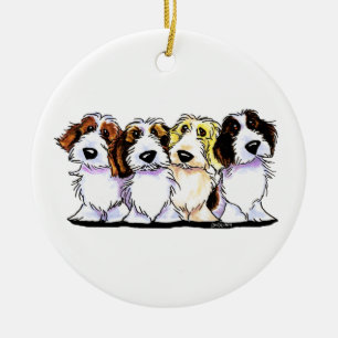 Ornamento De Cerâmica Nome Personalizado do Pet Pals PBGV