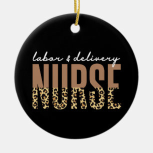 Ornamento De Cerâmica Nome personalizado Mão de obra e enfermeira de ent
