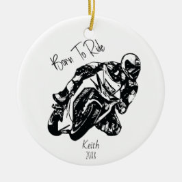 Ornamento De Cerâmica Nome Personalizado Nascido para Pilotar