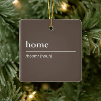 Ornamento De Cerâmica Nome personalizado ou dicionário do Word preto e b