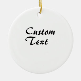 Ornamento De Cerâmica Nome Personalizado Texto Personalizado  